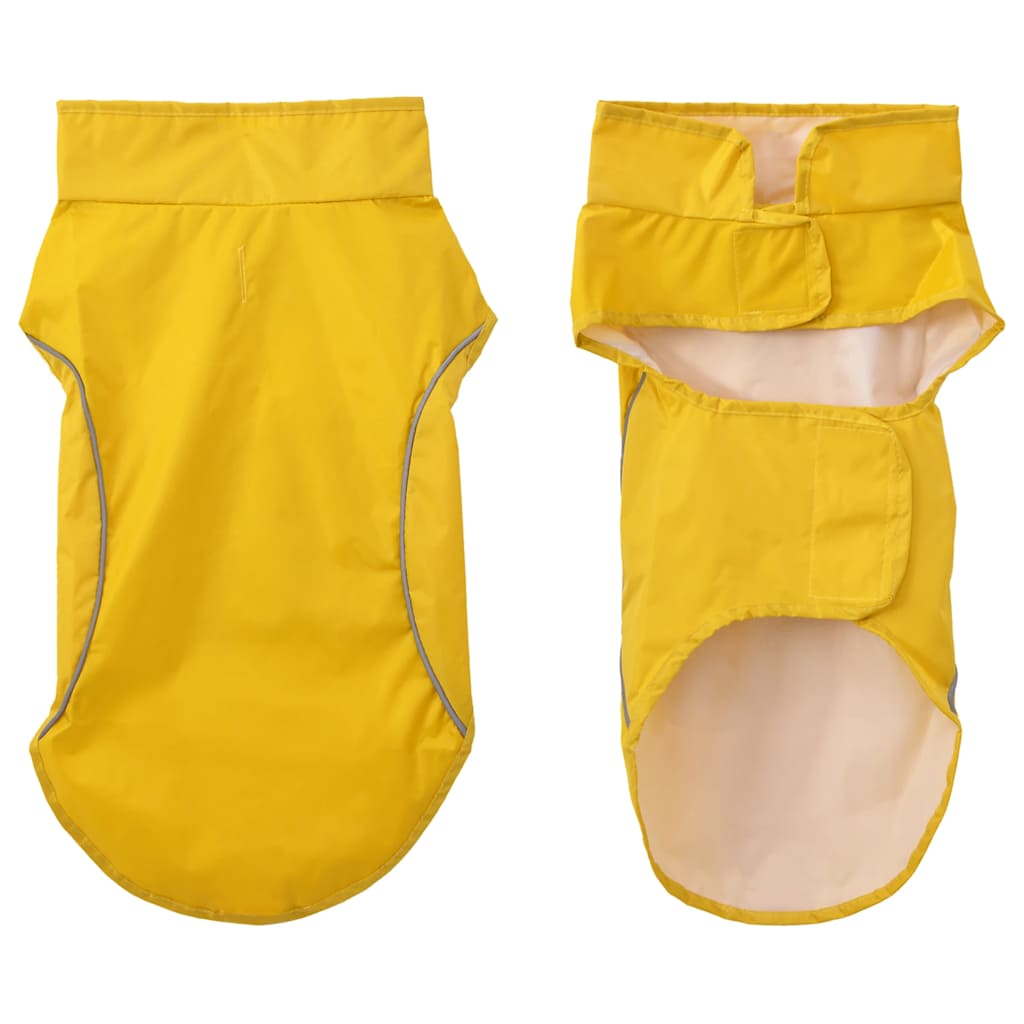 Pláštěnka pro psy s reflexními proužky polyester žlutá XS