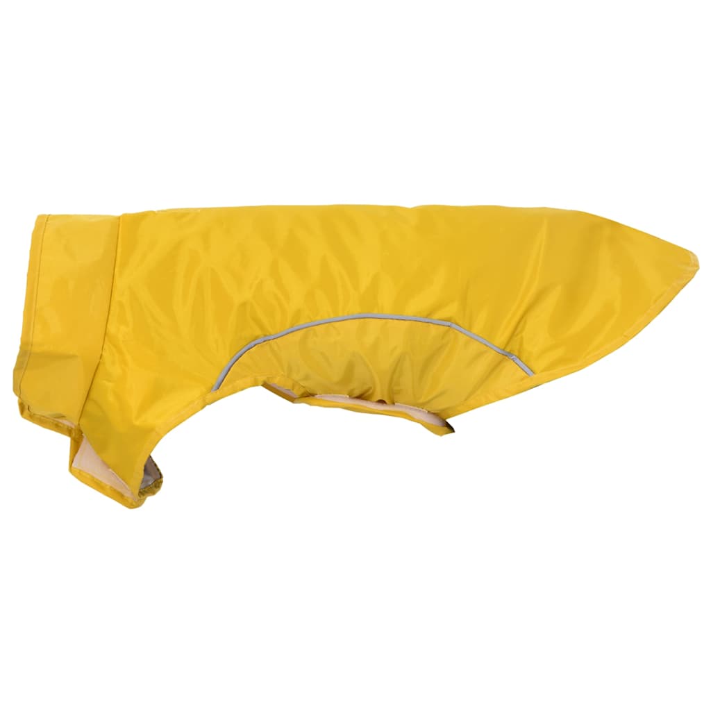 Pláštěnka pro psy s reflexními proužky polyester žlutá XS