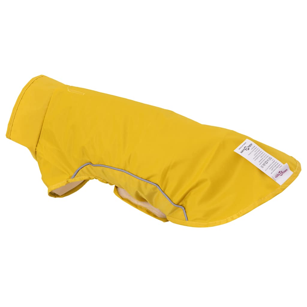 Pláštěnka pro psy s reflexními proužky polyester žlutá M
