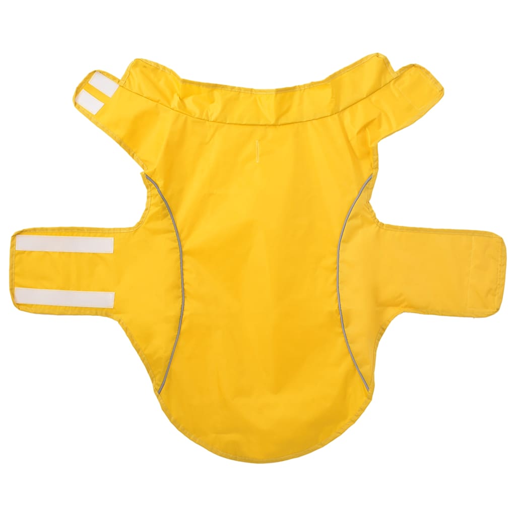 Pláštěnka pro psy s reflexními proužky polyester žlutá 2XL