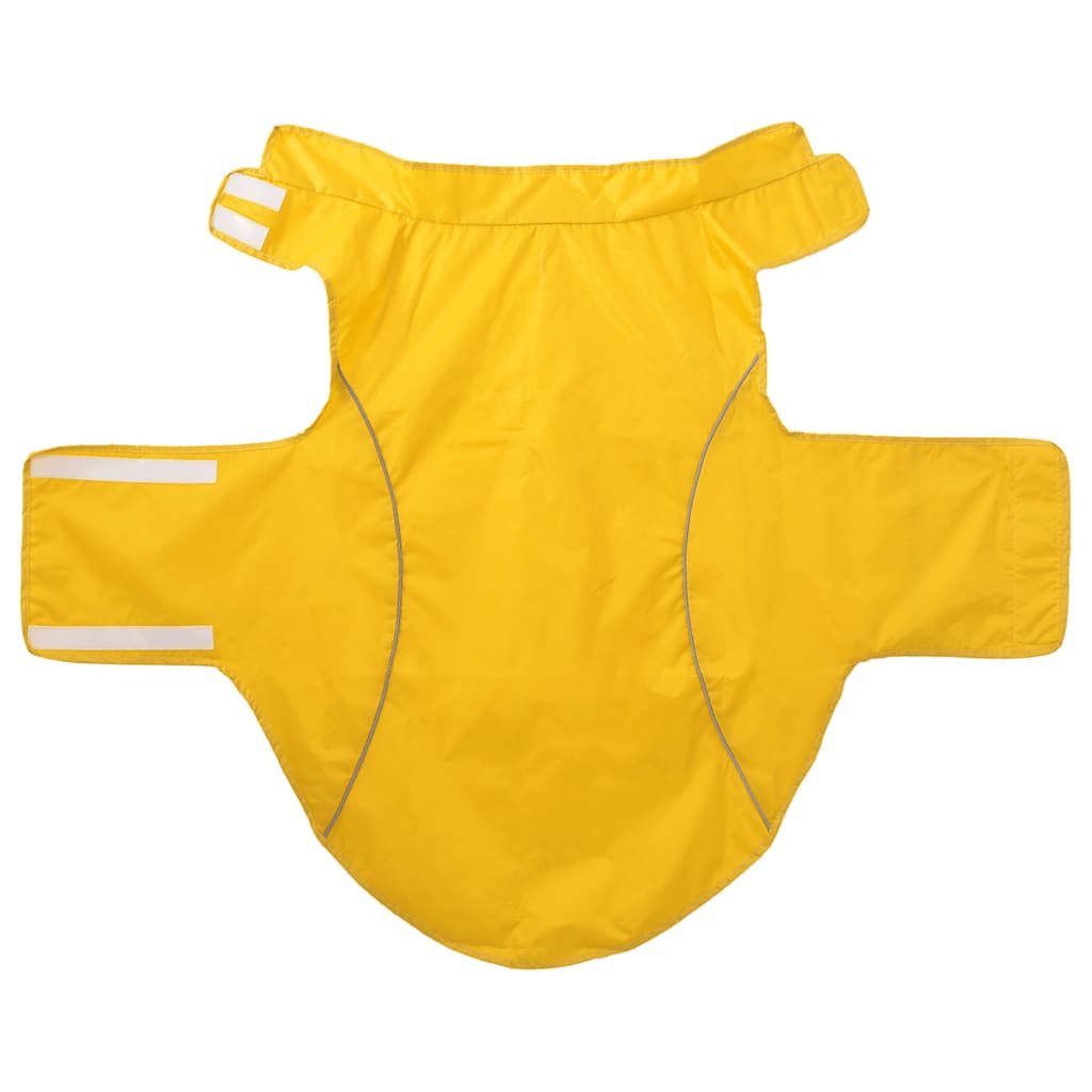 Pláštěnka pro psy s reflexními proužky polyester žlutá 3XL