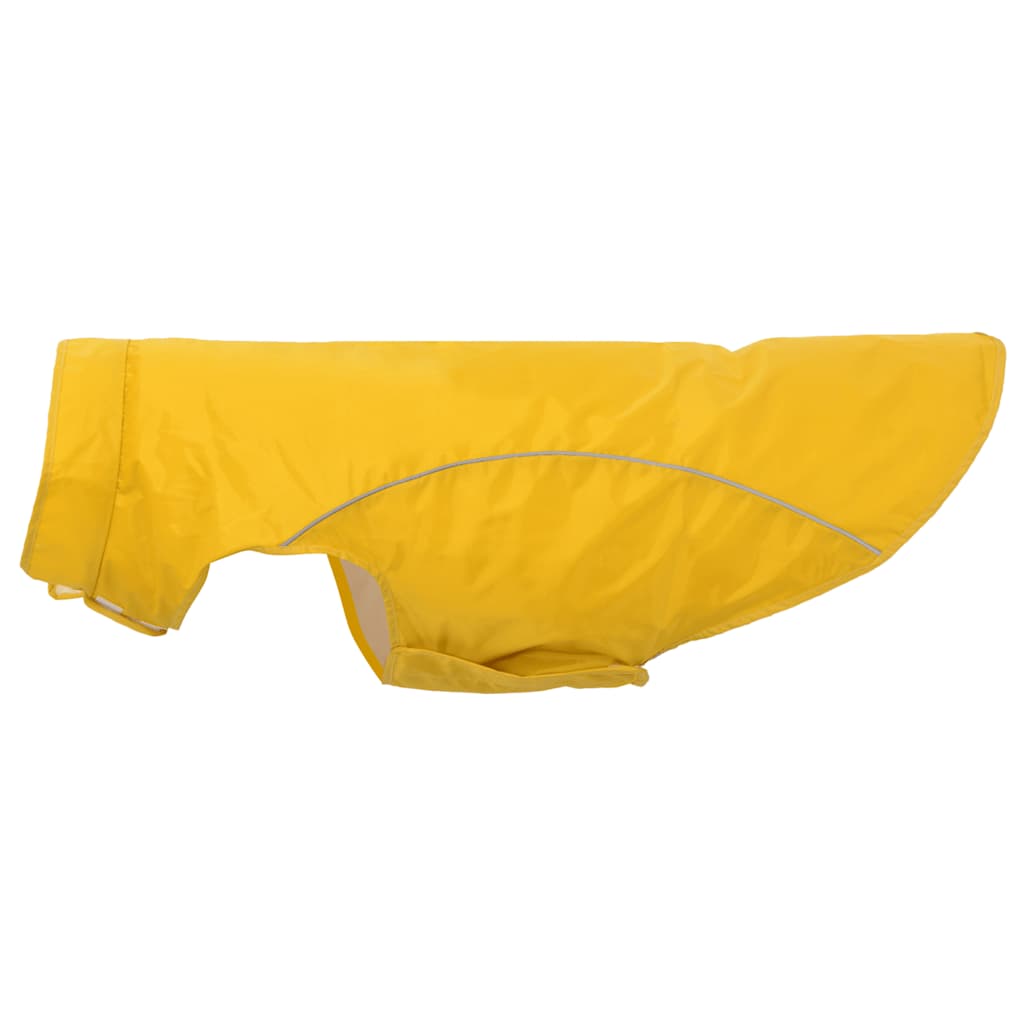 Pláštěnka pro psy s reflexními proužky polyester žlutá 3XL