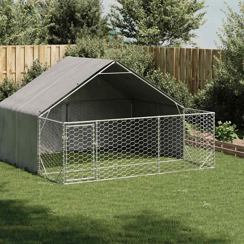 Venkovní psí kotec s výběhem 3x3x1,9 m pozinkovaná ocel