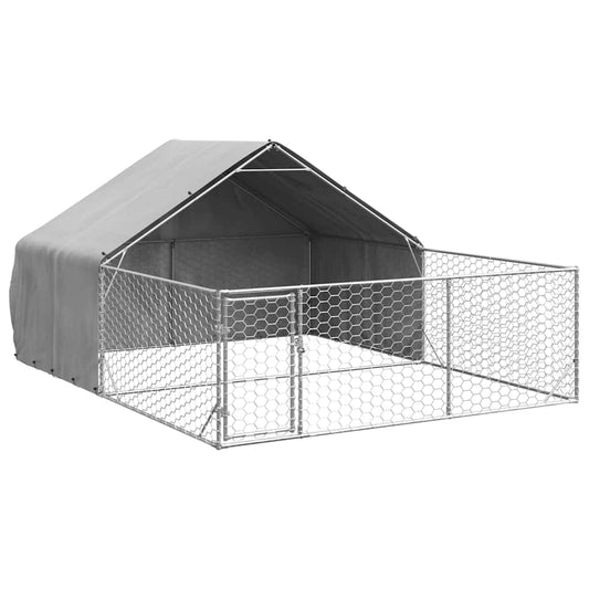 Venkovní psí kotec s výběhem 4x3x1,9 m pozinkovaná ocel