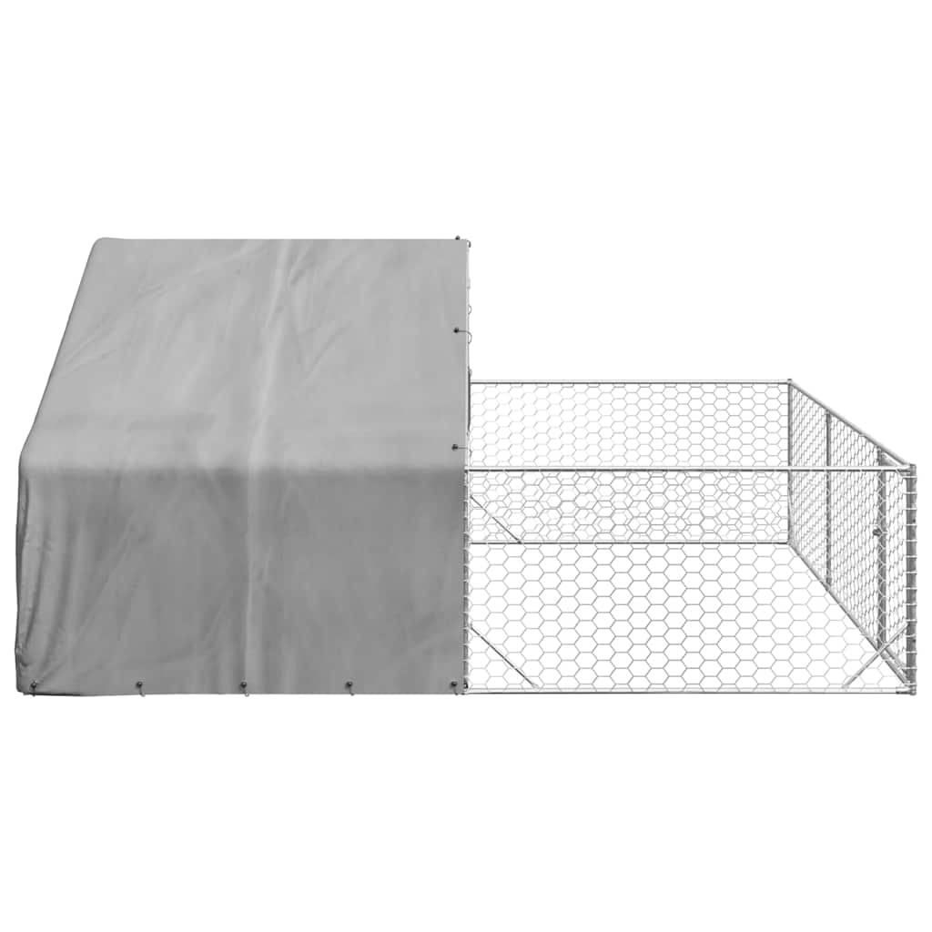 Venkovní psí kotec s výběhem 4x3x1,9 m pozinkovaná ocel
