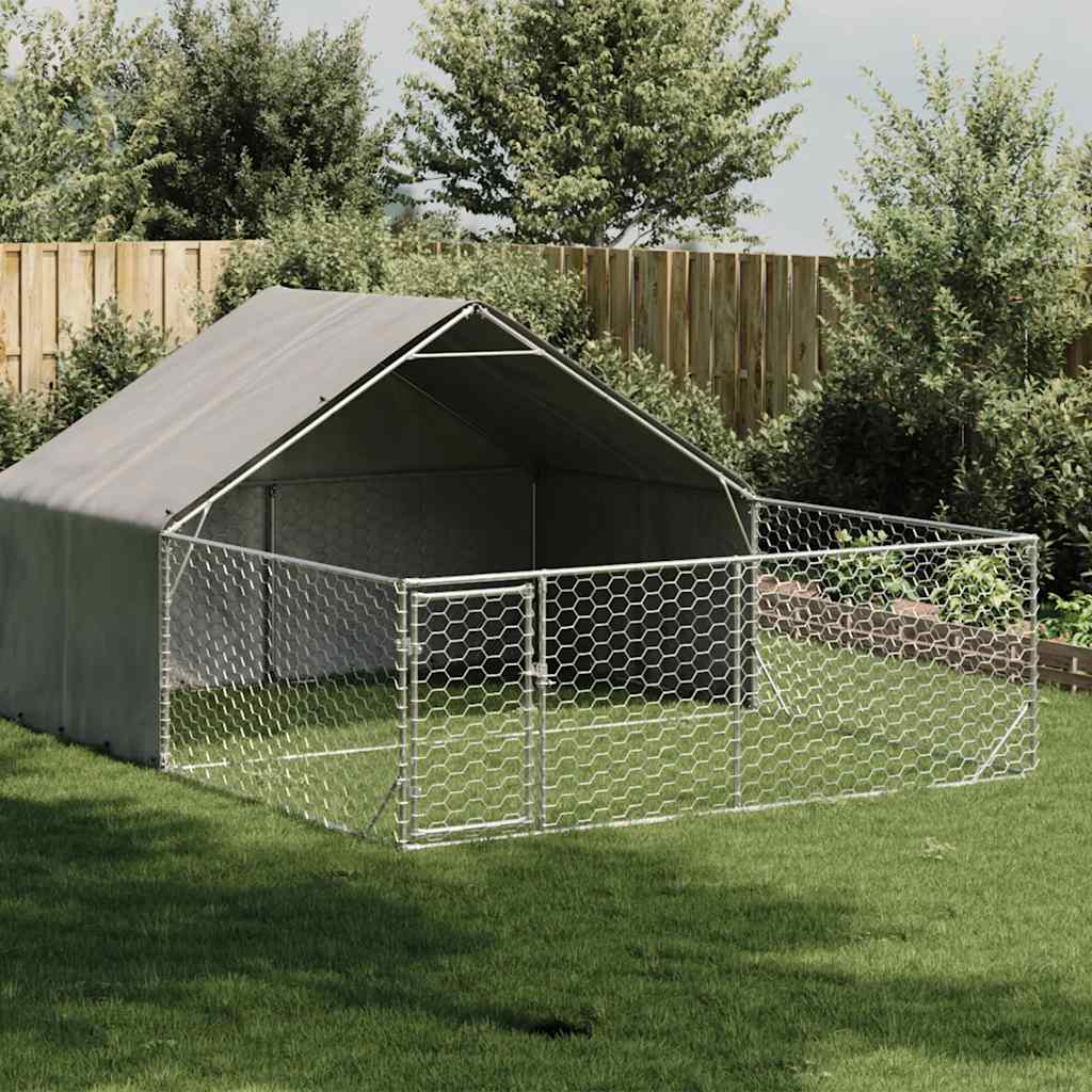 Venkovní psí kotec s výběhem 5x3x1,9 m pozinkovaná ocel