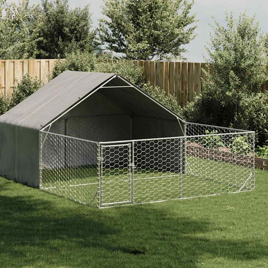 Venkovní psí kotec s výběhem 5x3x1,9 m pozinkovaná ocel