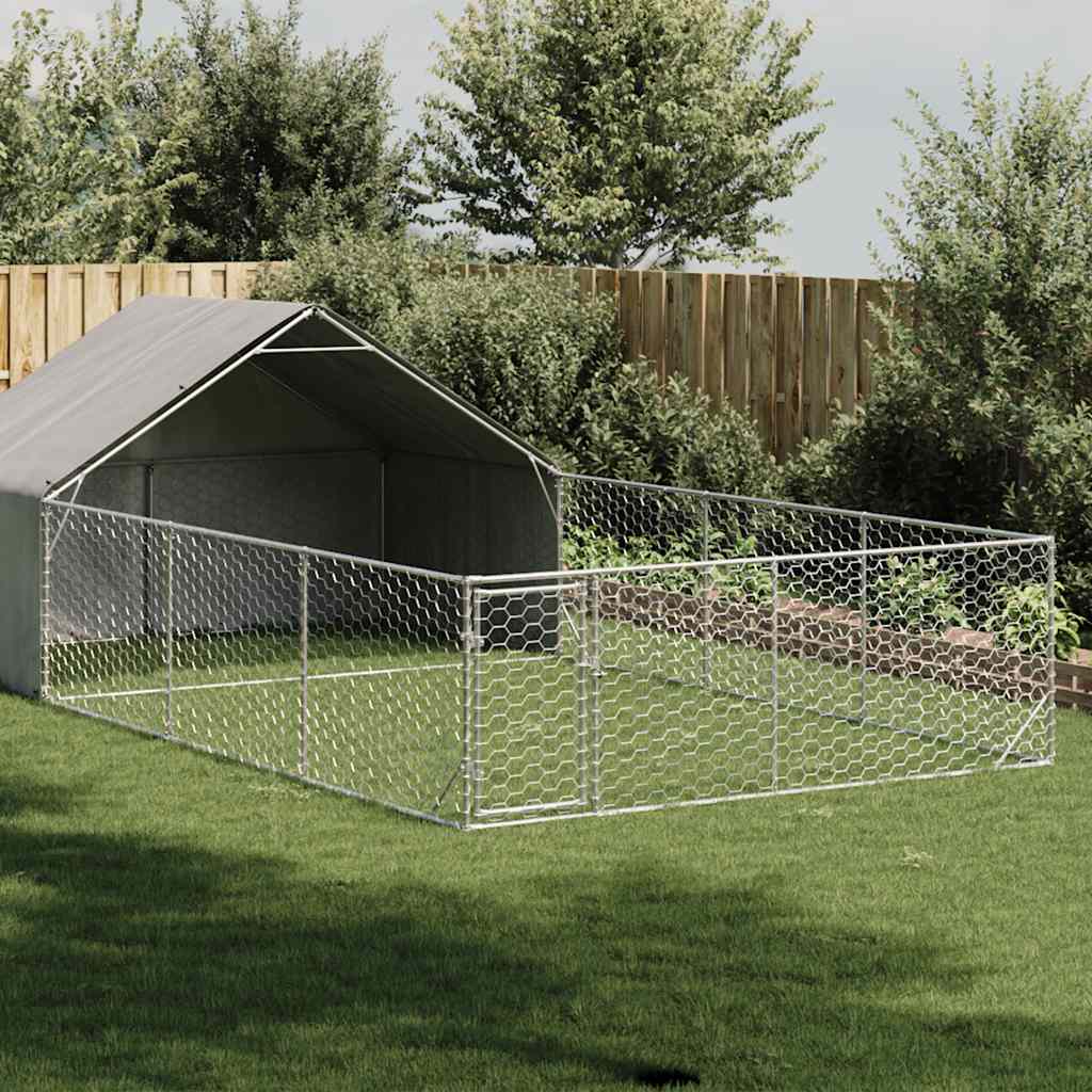Venkovní psí kotec s výběhem 7x3x1,9 m pozinkovaná ocel