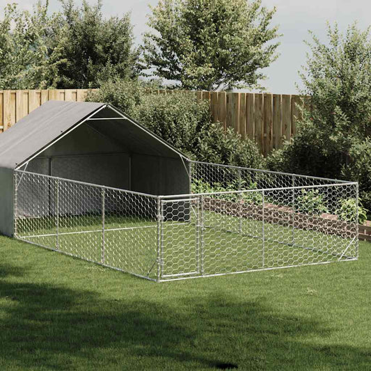 Venkovní psí kotec s výběhem 7x3x1,9 m pozinkovaná ocel