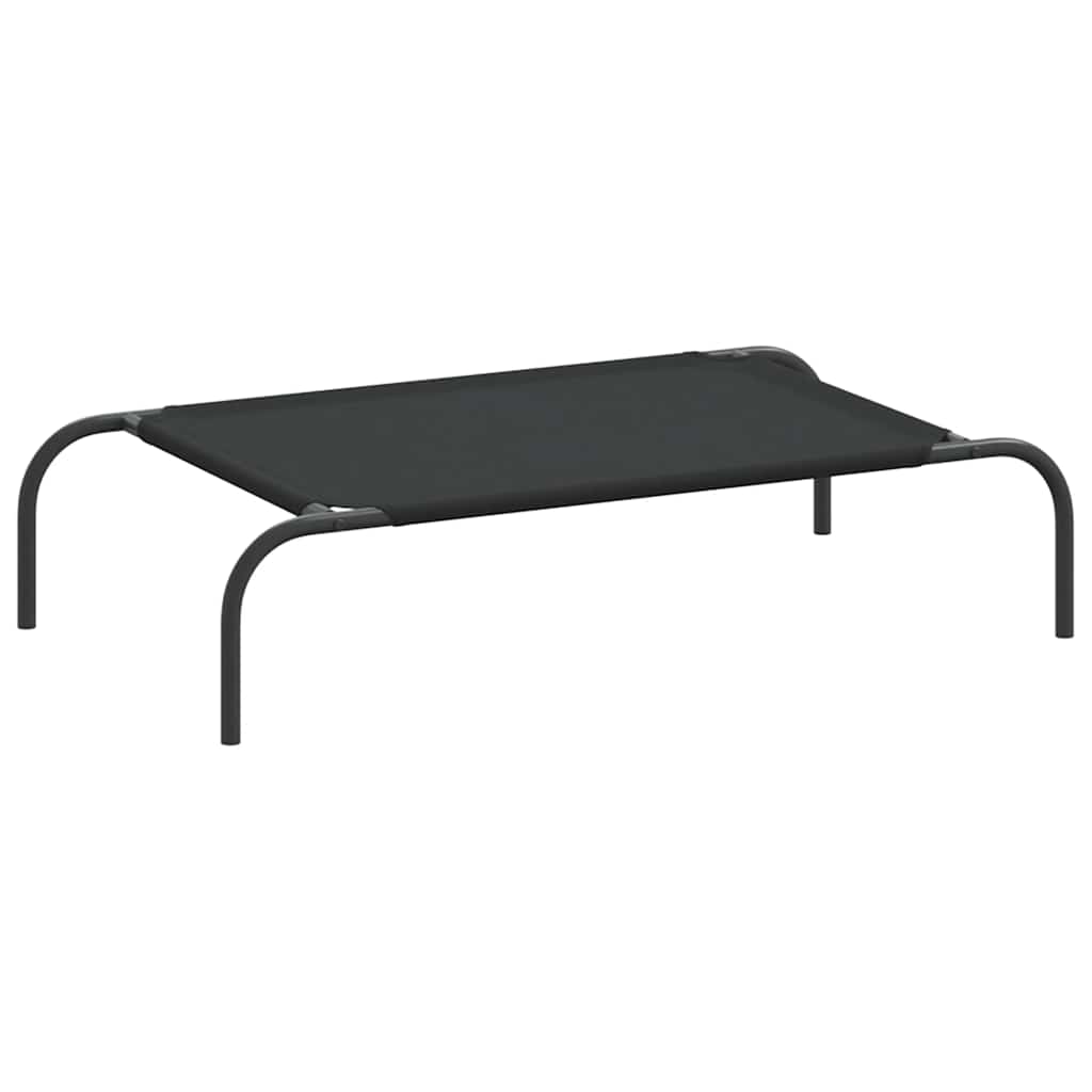 vyvýšený pelíšek pro psy  černý 90x50x20 cm Oxford Fabric a ocel