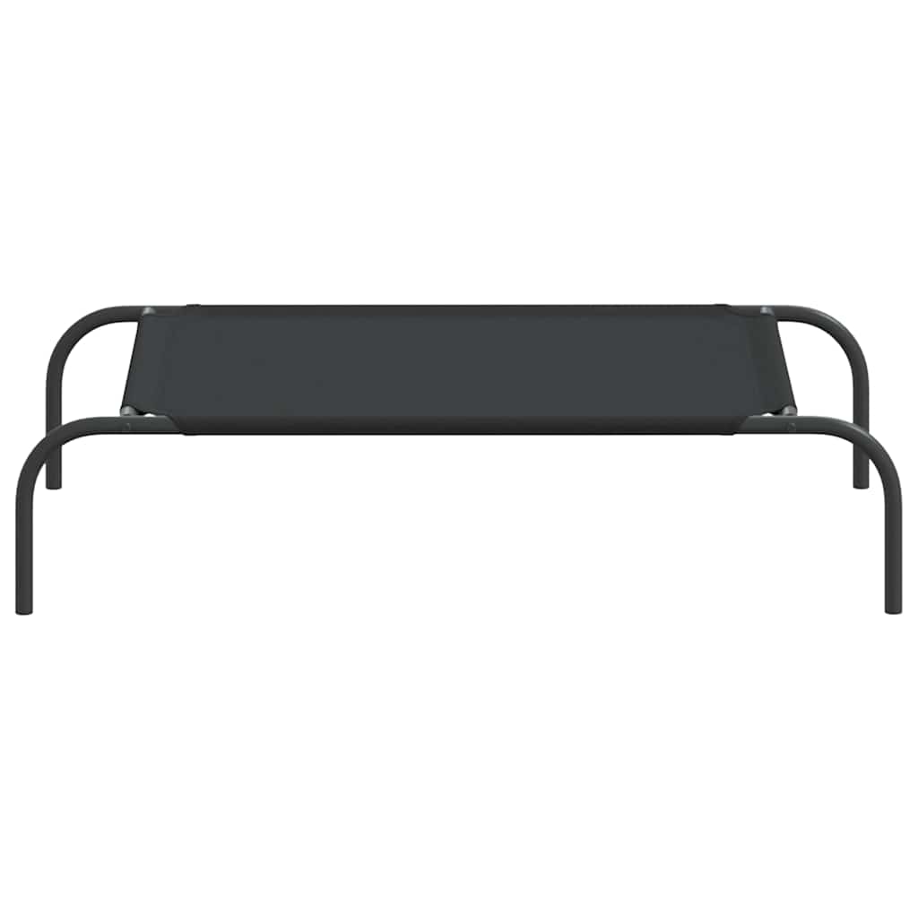 vyvýšený pelíšek pro psy  černý 90x50x20 cm Oxford Fabric a ocel
