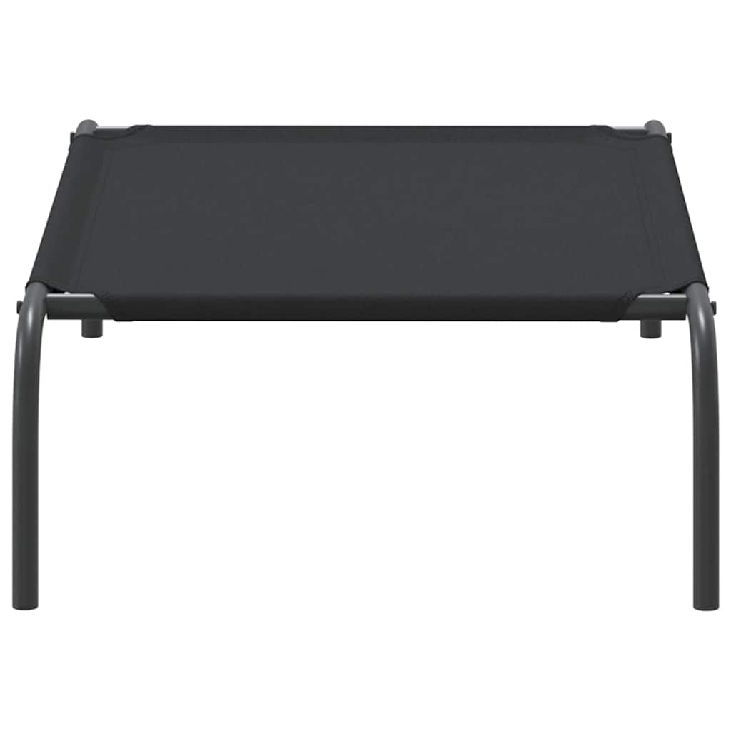 vyvýšený pelíšek pro psy  černý 90x50x20 cm Oxford Fabric a ocel