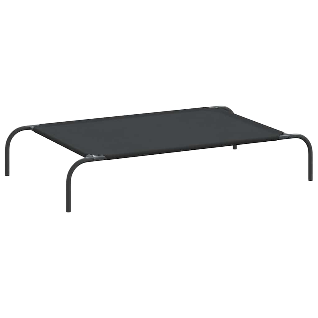 vyvýšený pelíšek pro psy  černý 110x65x20cm Oxford Fabric a ocel