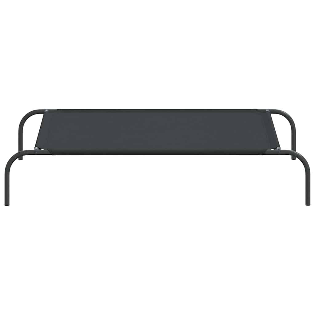 vyvýšený pelíšek pro psy  černý 110x65x20cm Oxford Fabric a ocel