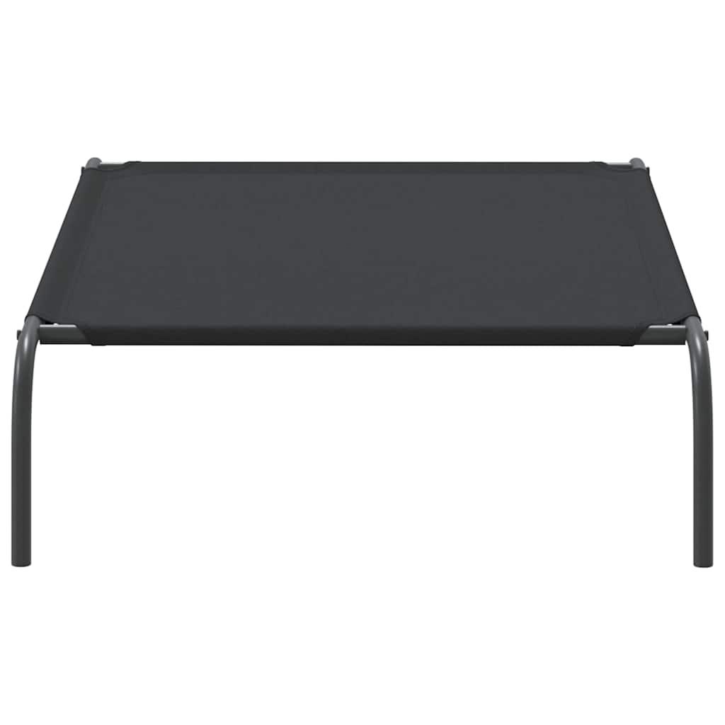 vyvýšený pelíšek pro psy  černý 110x65x20cm Oxford Fabric a ocel