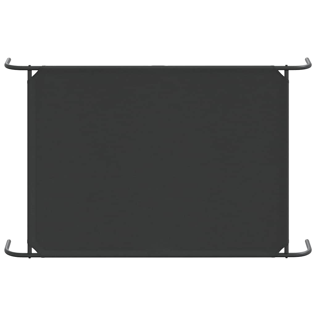 vyvýšený pelíšek pro psy  černý 130x80x20cm Oxford Fabric a ocel
