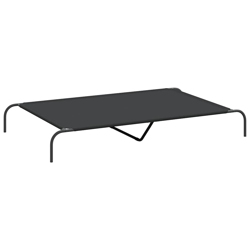 vyvýšený pelíšek pro psy  černý 150x90x20cm Oxford Fabric a ocel