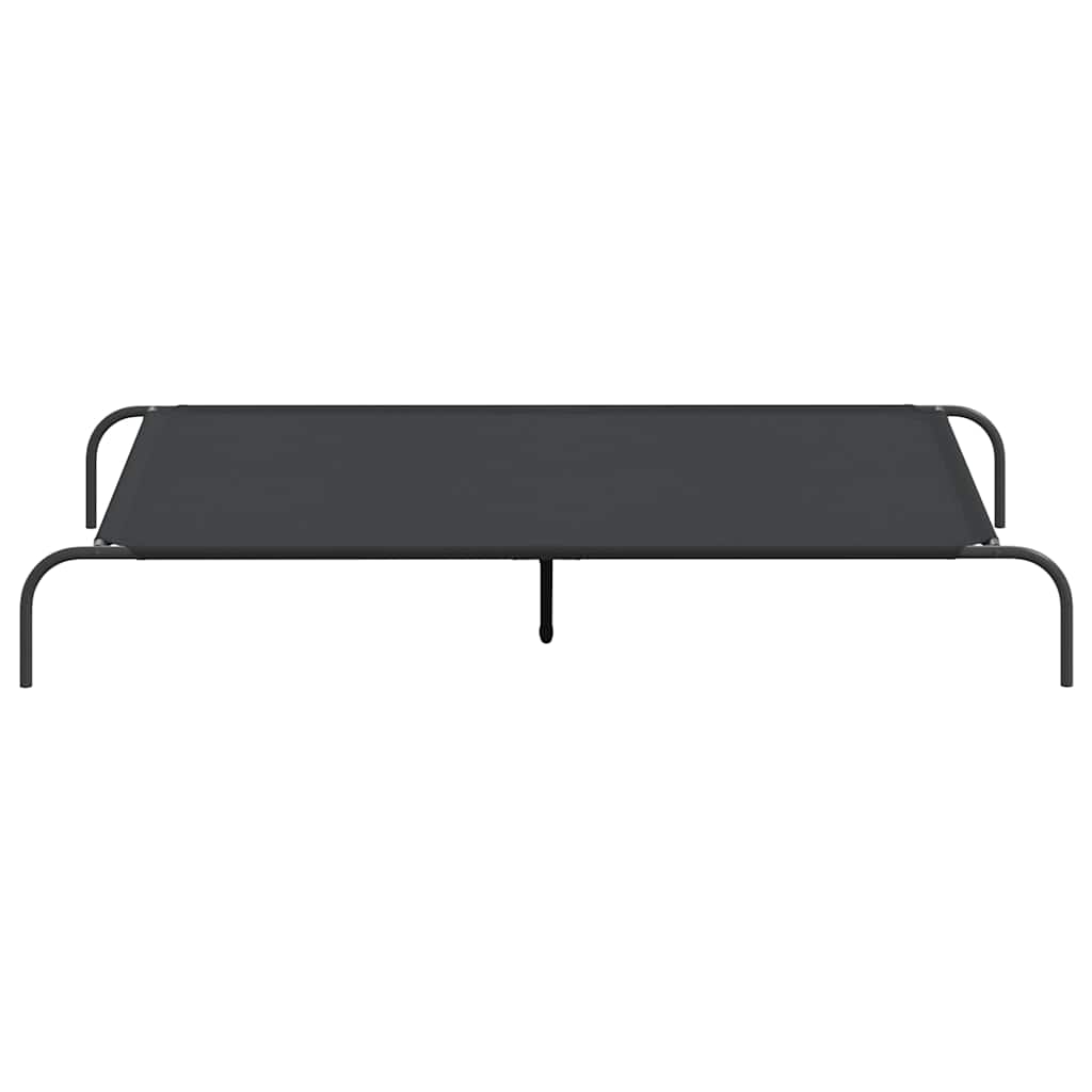 vyvýšený pelíšek pro psy  černý 150x90x20cm Oxford Fabric a ocel