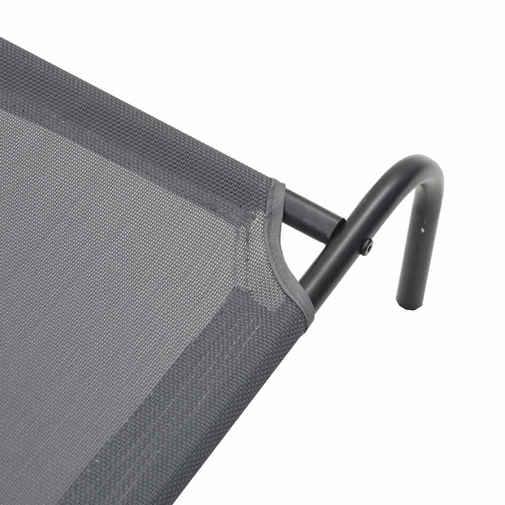 Zvýšený pelíšek pro psy šedý 150x90x20 cm Textilén a ocel