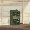 Načíst obrázek do prohlížeče galerie, Hnízdní box pro kuřata se 4 přihrádkami olivově zelený kovový
