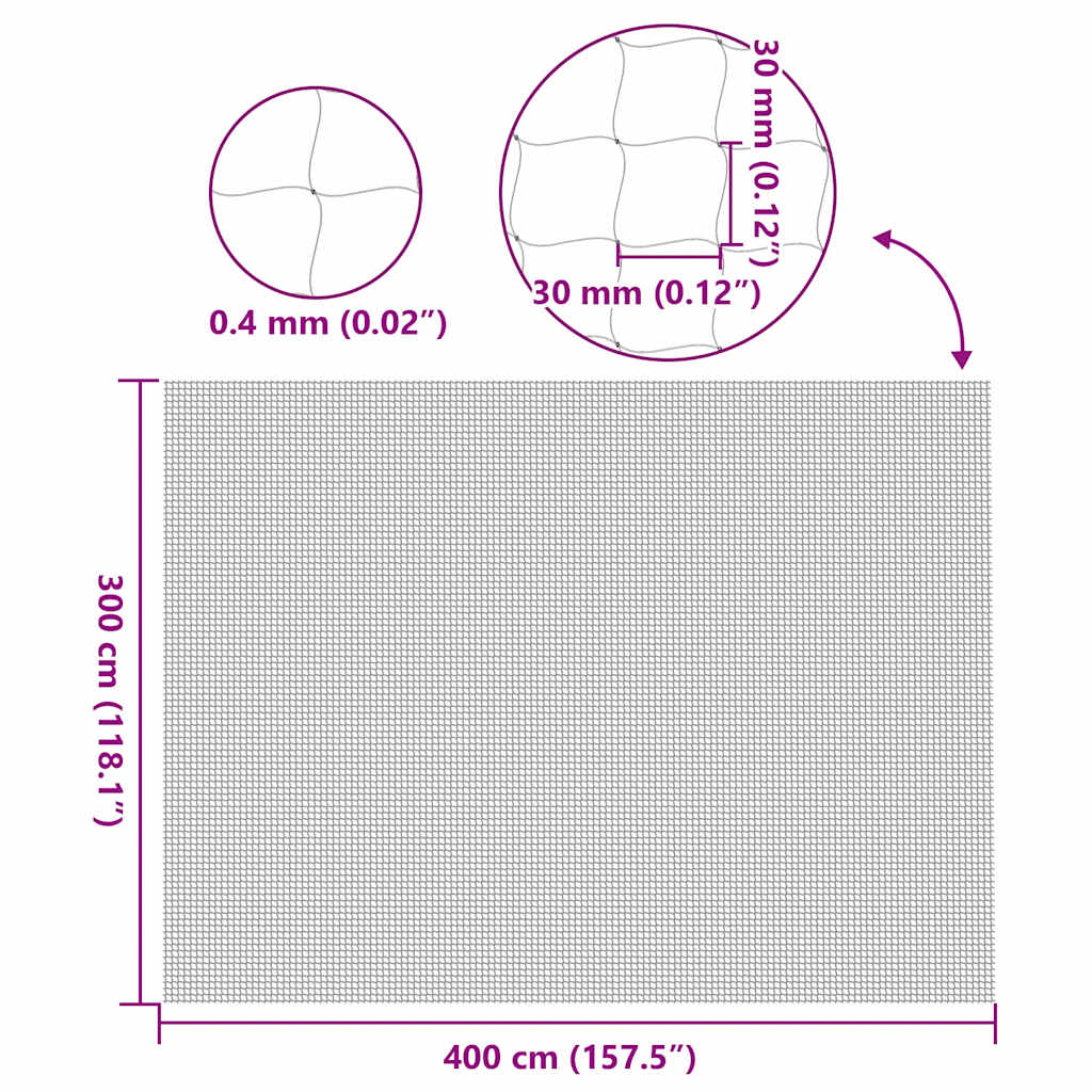 Kočičí síťka průhledná 4x3 m nylonová