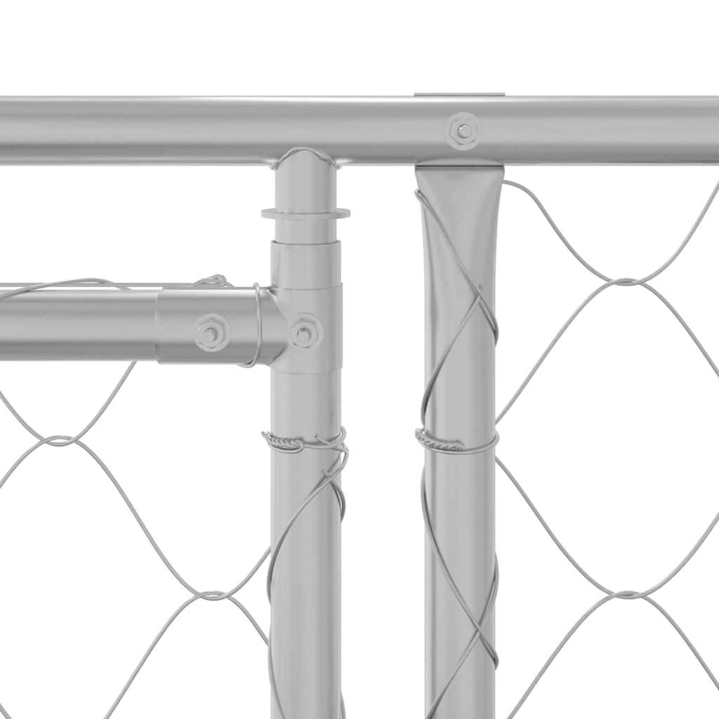 Klec pro psa Stříbrná 400 x 200 x 200 cm Pozinkovaná ocel