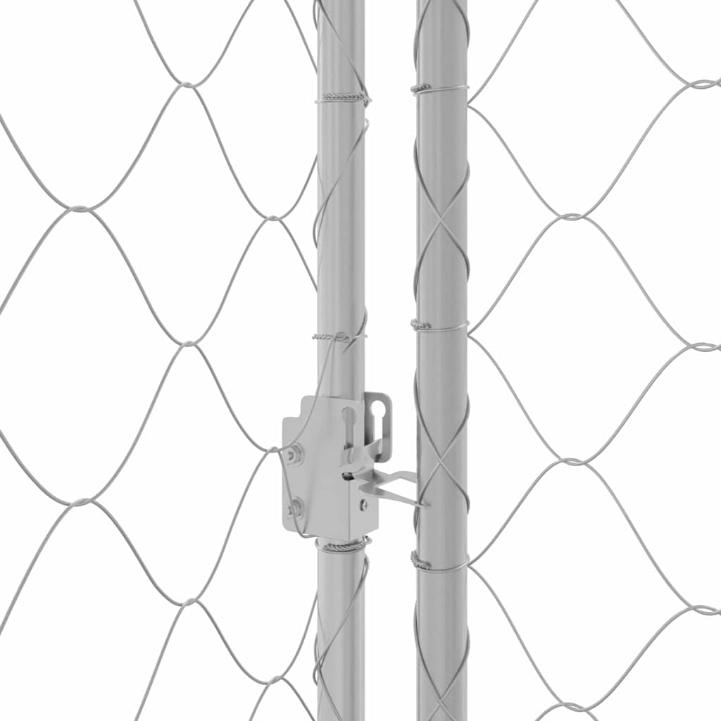 Klec pro psa Stříbrná 600 x 200 x 200 cm Pozinkovaná ocel