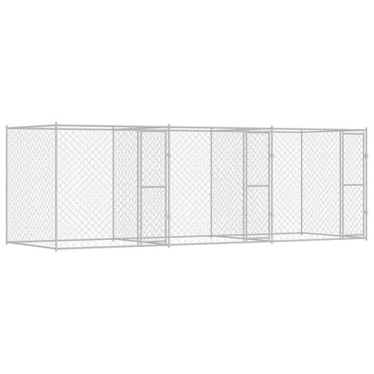 Klec pro psa Stříbrná 600 x 200 x 200 cm Pozinkovaná ocel