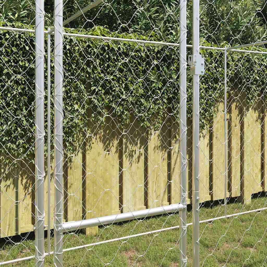 Klec pro psa Stříbrná 600 x 200 x 200 cm Pozinkovaná ocel