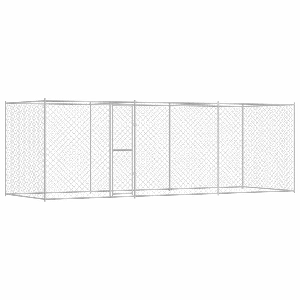 Klec pro psa Stříbrná 600 x 200 x 200 cm Pozinkovaná ocel