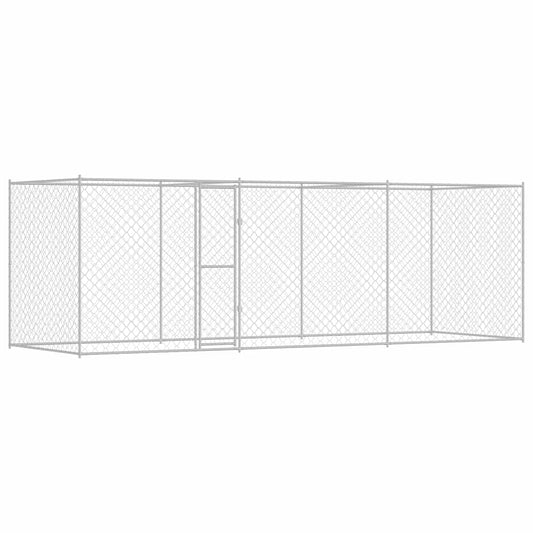 Klec pro psa Stříbrná 600 x 200 x 200 cm Pozinkovaná ocel