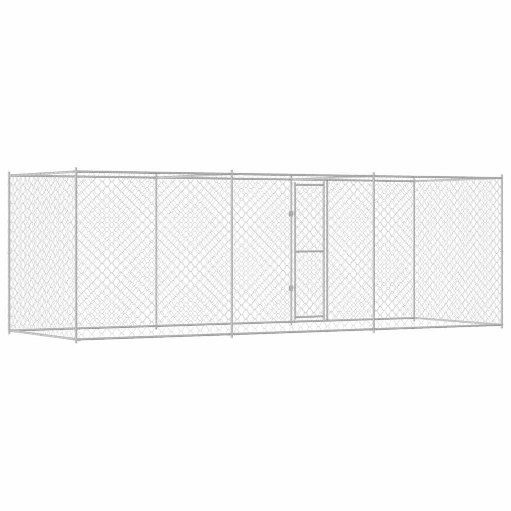 Klec pro psa Stříbrná 600 x 200 x 200 cm Pozinkovaná ocel