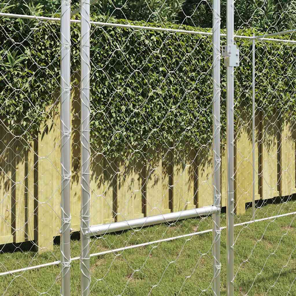 Klec pro psa Stříbrná 800 x 200 x 200 cm Pozinkovaná ocel