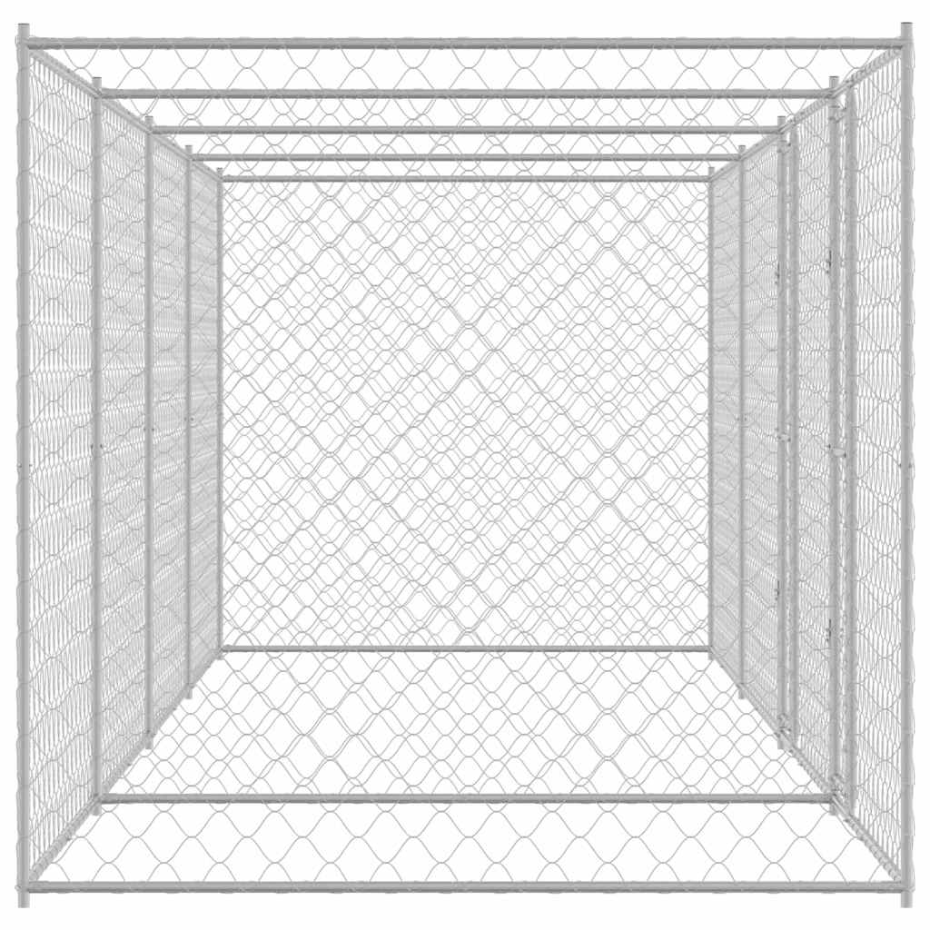 Klec pro psa Stříbrná 800 x 200 x 200 cm Pozinkovaná ocel