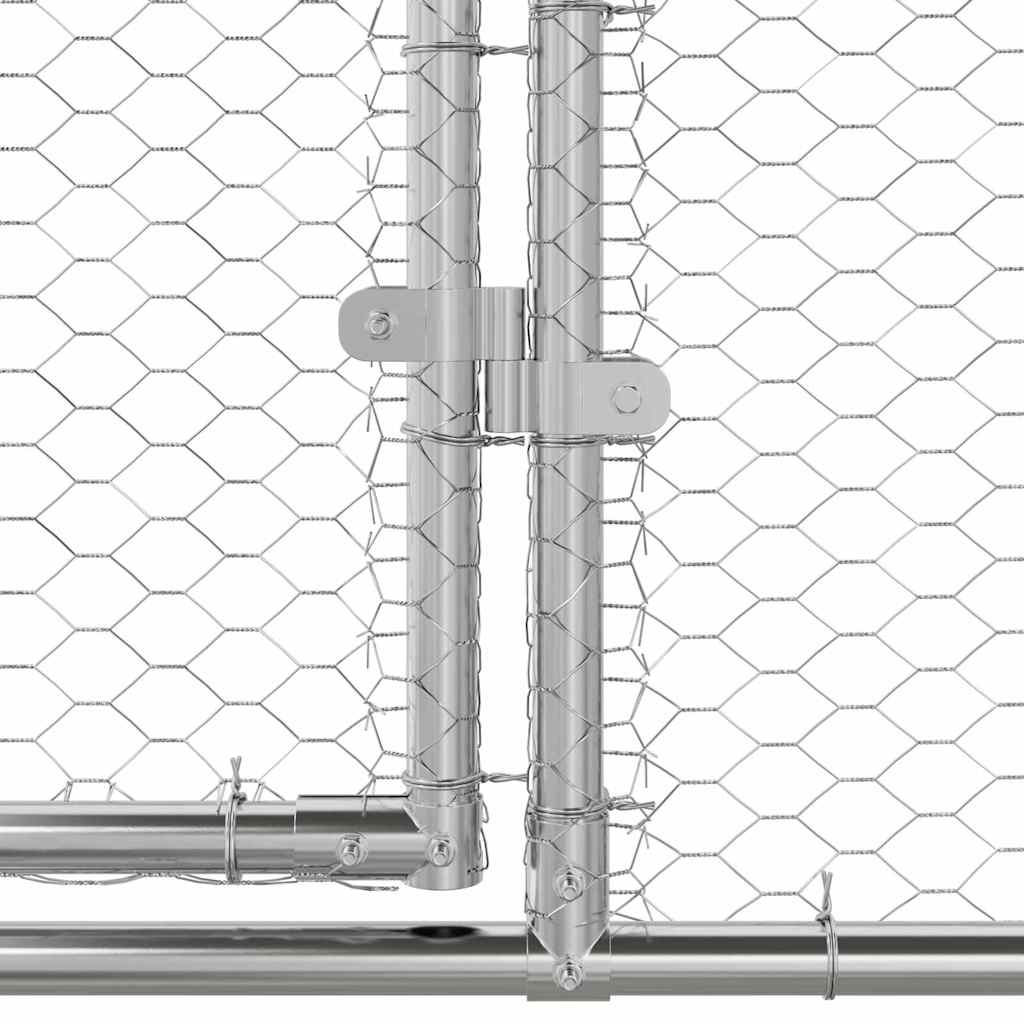 Klec na kuřata 4 pcs Stříbrná 800 x 200 x 198,5 cm