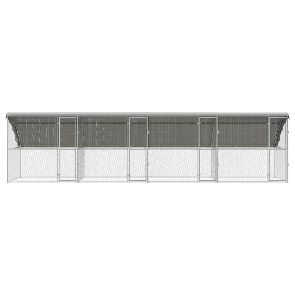 Klec na kuřata 4 pcs Stříbrná 800 x 200 x 198,5 cm