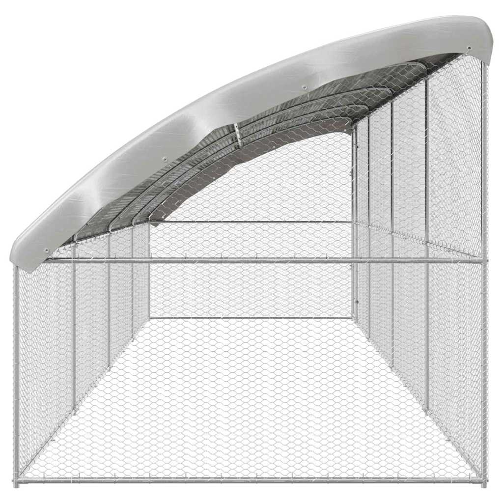 Klec na kuřata 4 pcs Stříbrná 800 x 200 x 198,5 cm