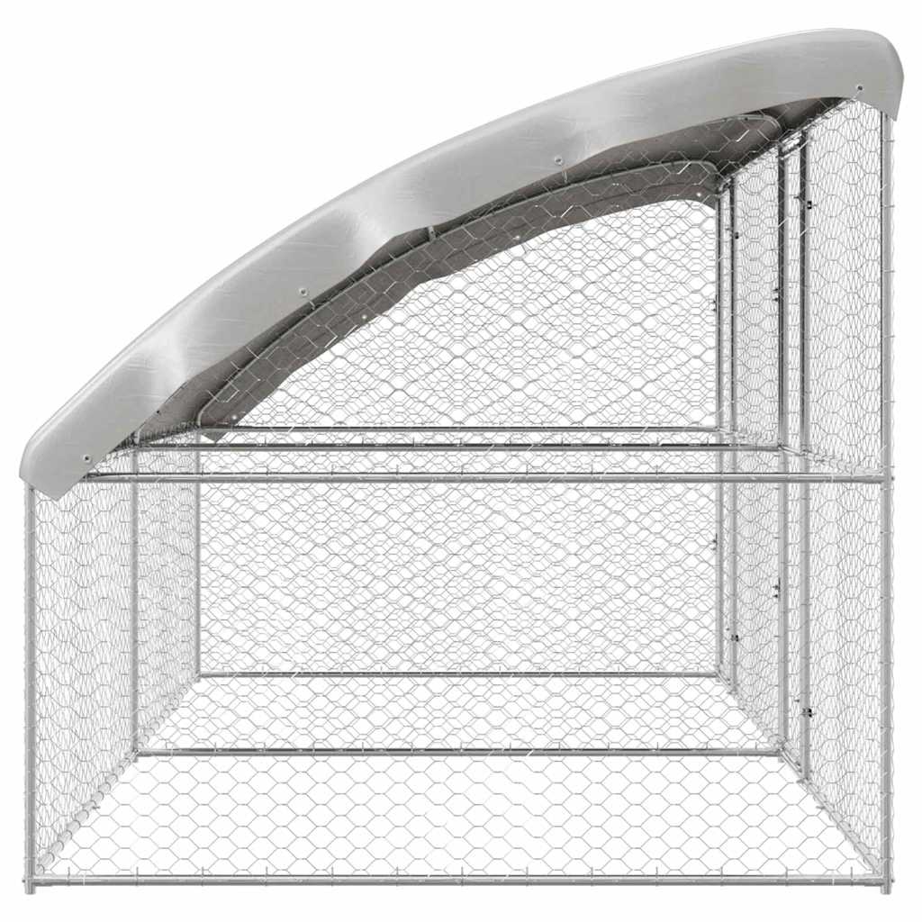 Psí kennel 2 pcs Stříbrná 4 x 2 x 2 m Pozinkovaná ocel