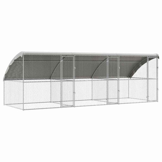Psí kennel 3 pcs Stříbrná 6 x 2 x 2 m Pozinkovaná ocel