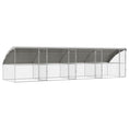 Načíst obrázek do prohlížeče galerie, Psí kennel 4 pcs Stříbrná 8 x 2 x 2 m Pozinkovaná ocel
