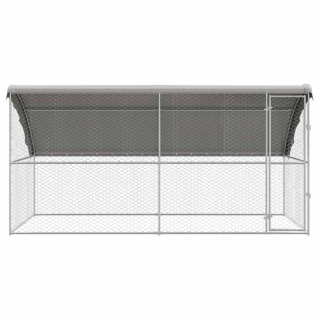 Psí kennel 2 pcs Stříbrná 4 x 2 x 2 m Pozinkovaná ocel