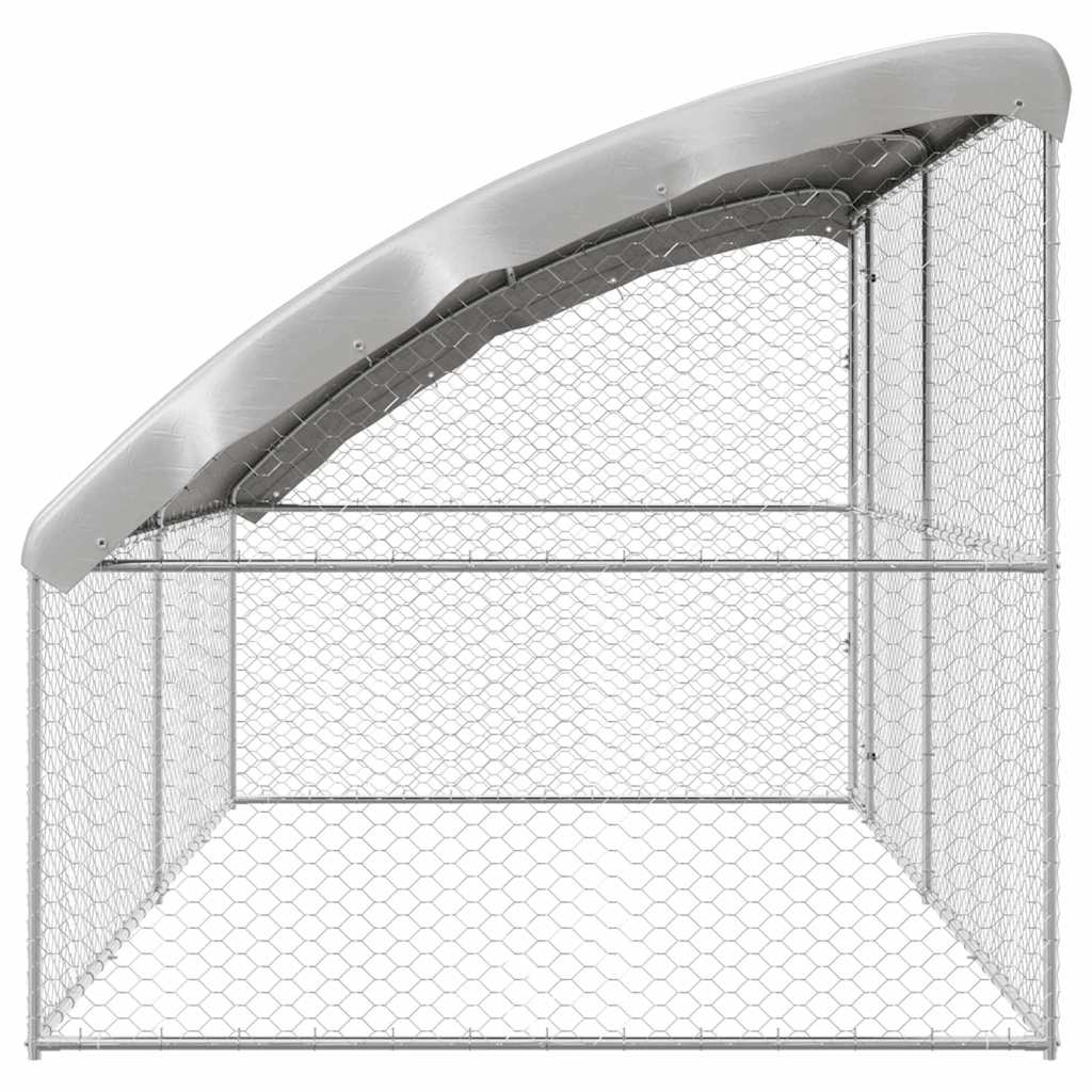 Psí kennel 2 pcs Stříbrná 4 x 2 x 2 m Pozinkovaná ocel