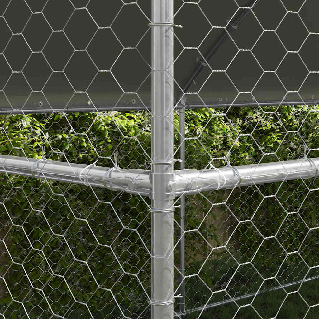 Psí kennel 3 pcs Stříbrná 6 x 2 x 2 m Pozinkovaná ocel