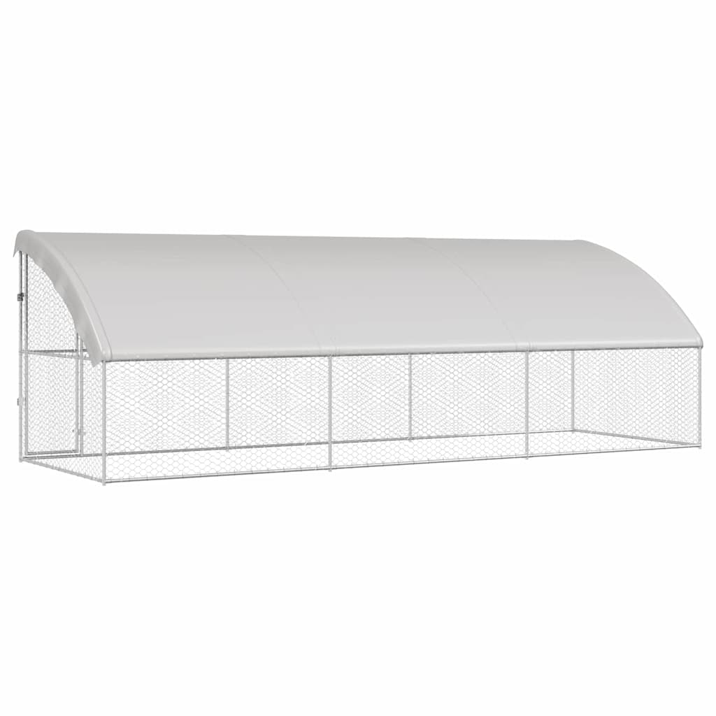 Psí kennel 3 pcs Stříbrná 6 x 2 x 2 m Pozinkovaná ocel