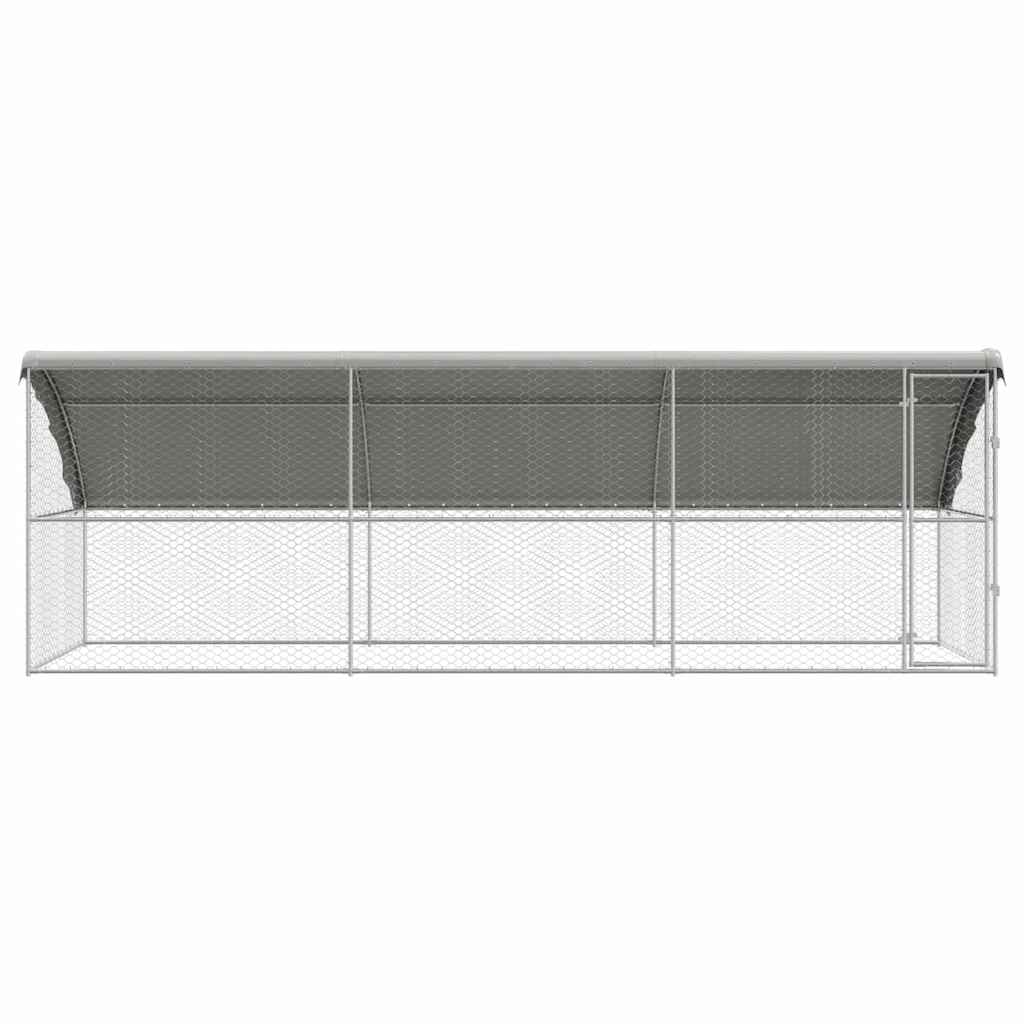 Psí kennel 3 pcs Stříbrná 6 x 2 x 2 m Pozinkovaná ocel