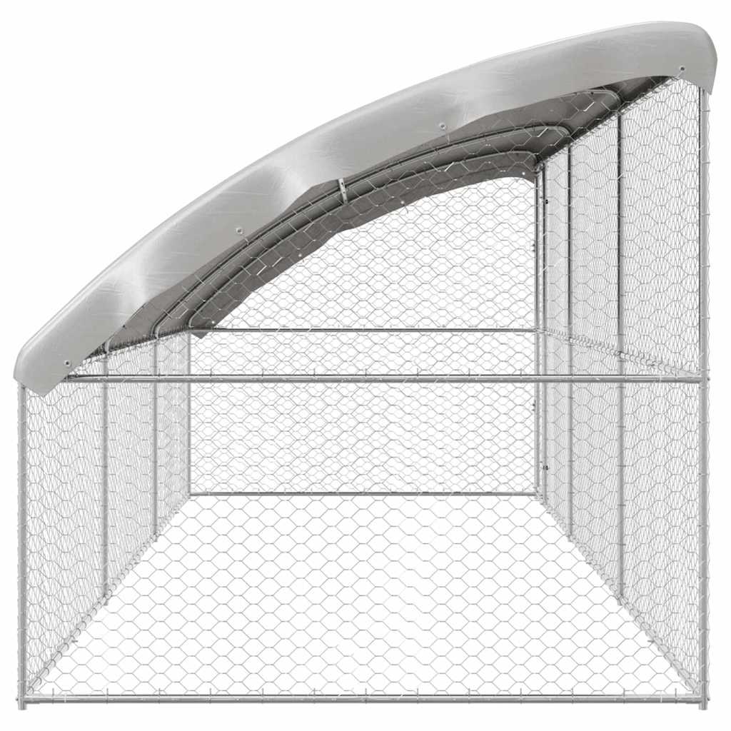Psí kennel 3 pcs Stříbrná 6 x 2 x 2 m Pozinkovaná ocel