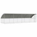 Načíst obrázek do prohlížeče galerie, Psí kennel 4 pcs Stříbrná 8 x 2 x 2 m Pozinkovaná ocel
