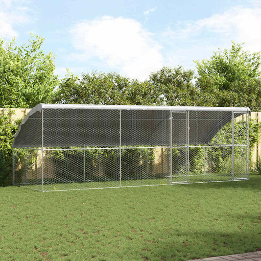 Psí kennel 3 pcs Stříbrná 6 x 2 x 2 m Pozinkovaná ocel