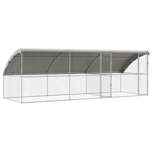 Psí kennel 3 pcs Stříbrná 6 x 2 x 2 m Pozinkovaná ocel