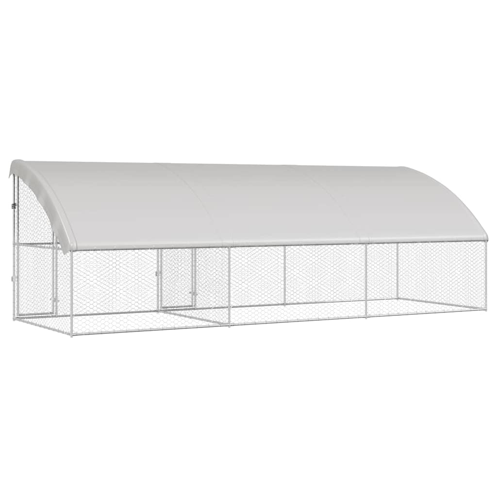 Psí kennel 3 pcs Stříbrná 6 x 2 x 2 m Pozinkovaná ocel